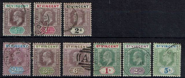 Image of St Vincent SG 76/84 FU British Commonwealth Stamp